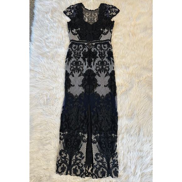 BHLDN Marchesa Notte Waldon Maxi Dress Embroidered Lace Backless Formal Gown - Picture 10 of 16